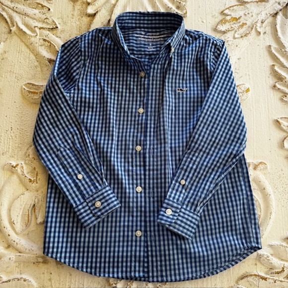 Vineyard Vines Other - Vineyard Vines Blue Check Button Up Size 5